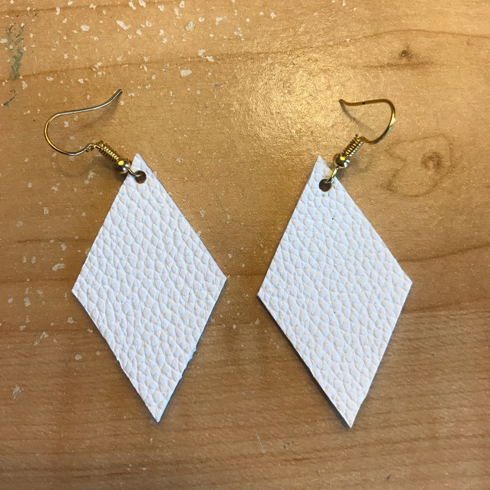 Faux leather earrings
